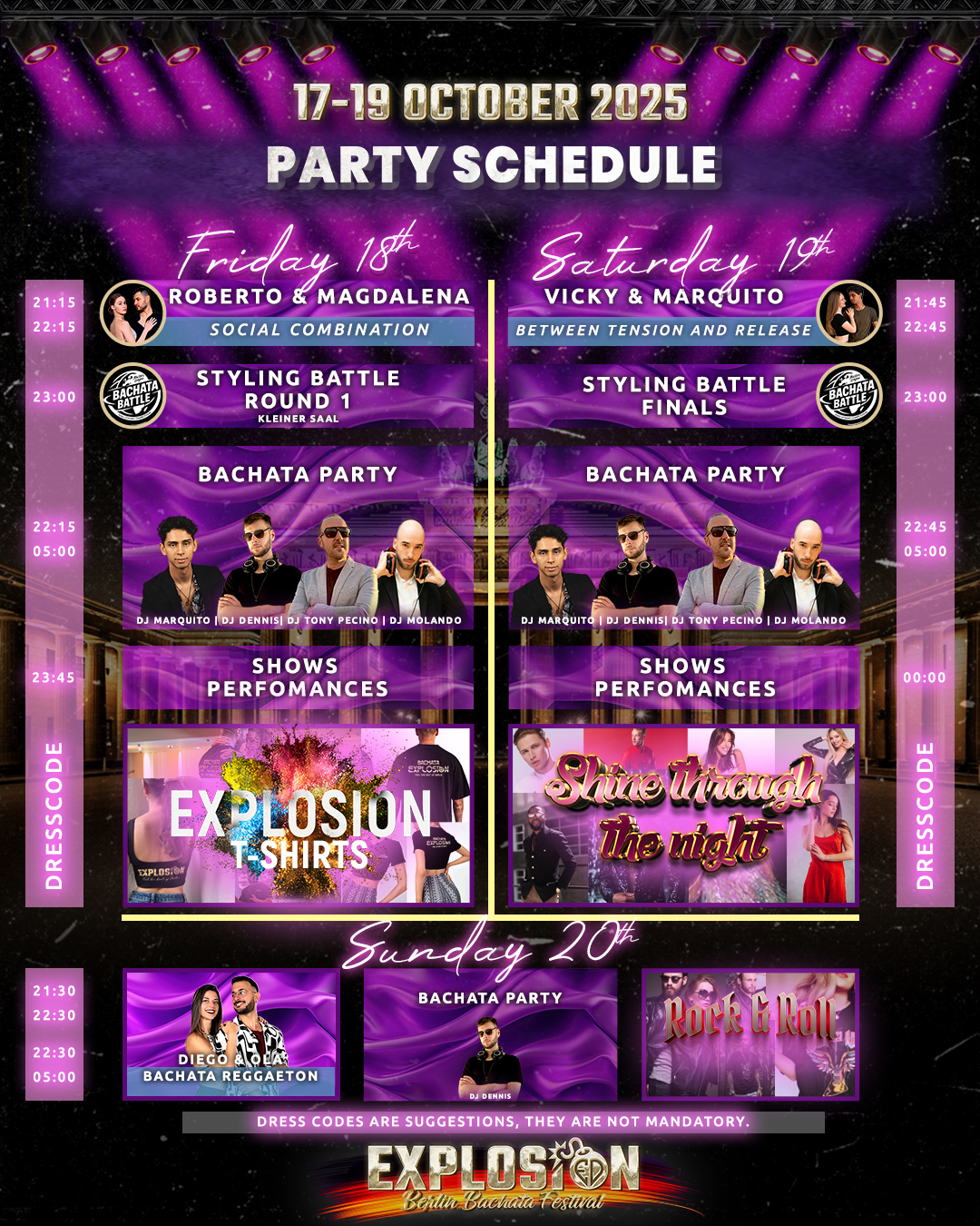 Party schedule